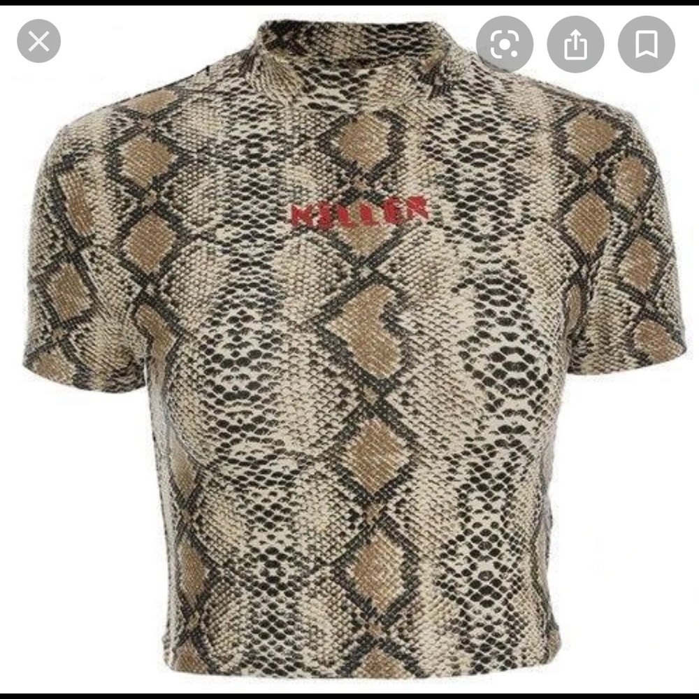 Women’s “Killer” Snakeskin Crop Top Size M